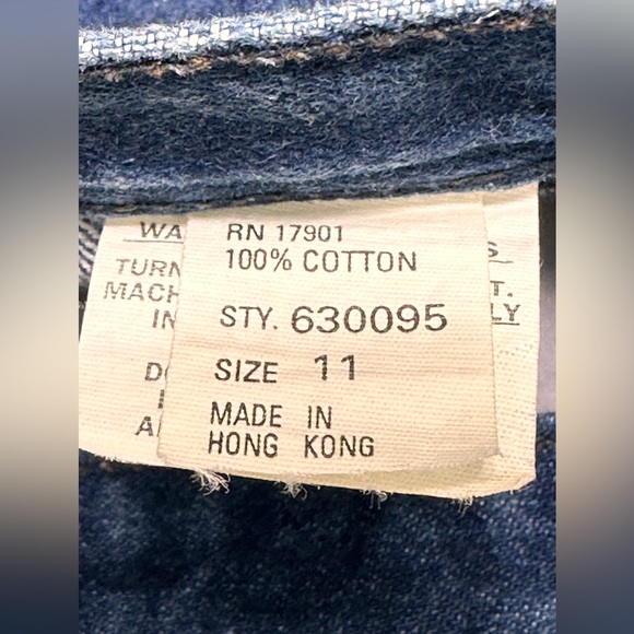 Vintage Rockies ultra highrise bareback dark blue denim bermuda mom shorts Sz 11 - Picture 4 of 6